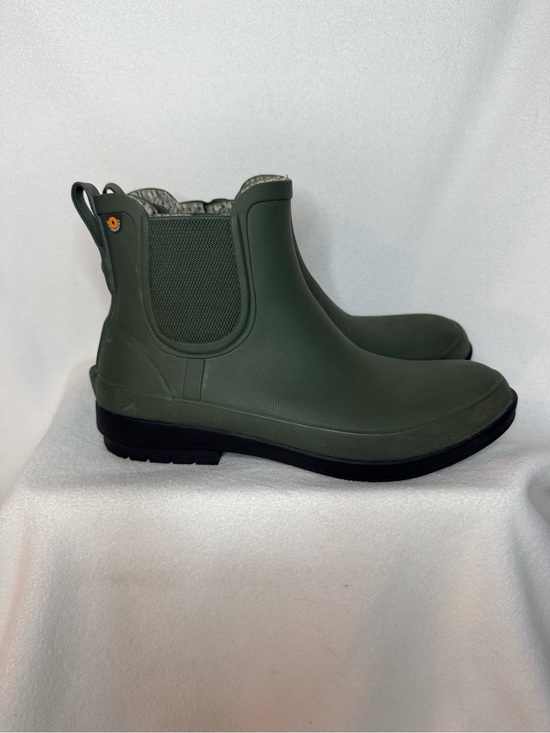 Bogs Shoes - Bogs Amanda II Chelsea Rain Boots Olive Green Faux Fur Women’s 8 Waterproof